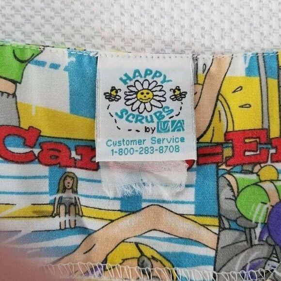 Scrub Uniform Top Exercise Cardio Run Swim Walk Health Energy M - Picture 4 of 4